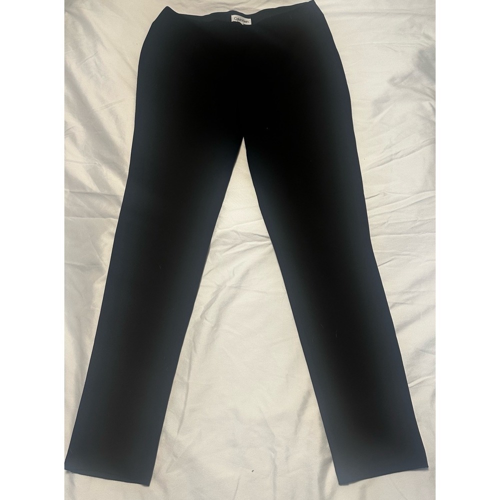 Calvin Klein Women's Black‎ Pull On Dress Pants Straight Leg Flat Front Sz 8